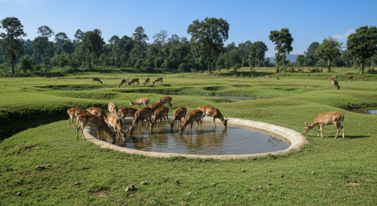 कृत्रिम पोखरी बाँके निकुञ्ज