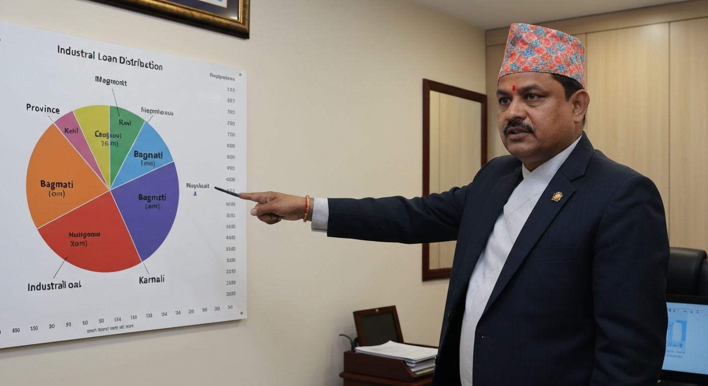 औद्योगिक कर्जा प्रदेशगत हिस्सा