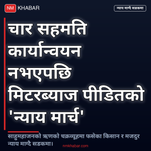 मिटरब्याज पीडित न्याय मार्च
