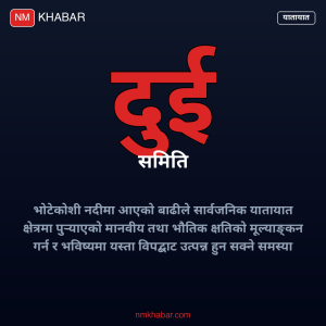 भोटेकोशी बाढी यातायात क्षति