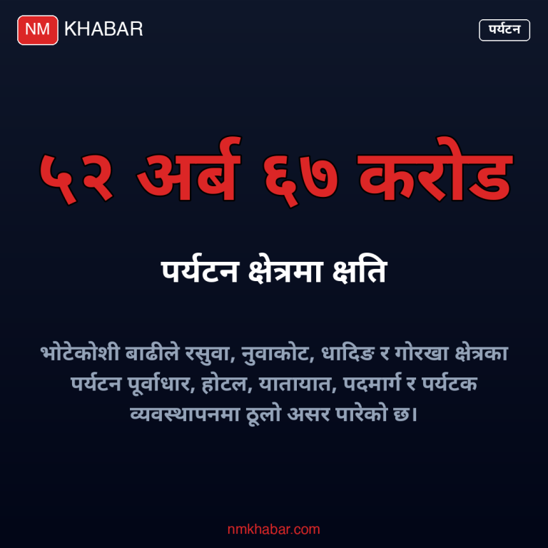 भोटेकोशी बाढी पर्यटन क्षति