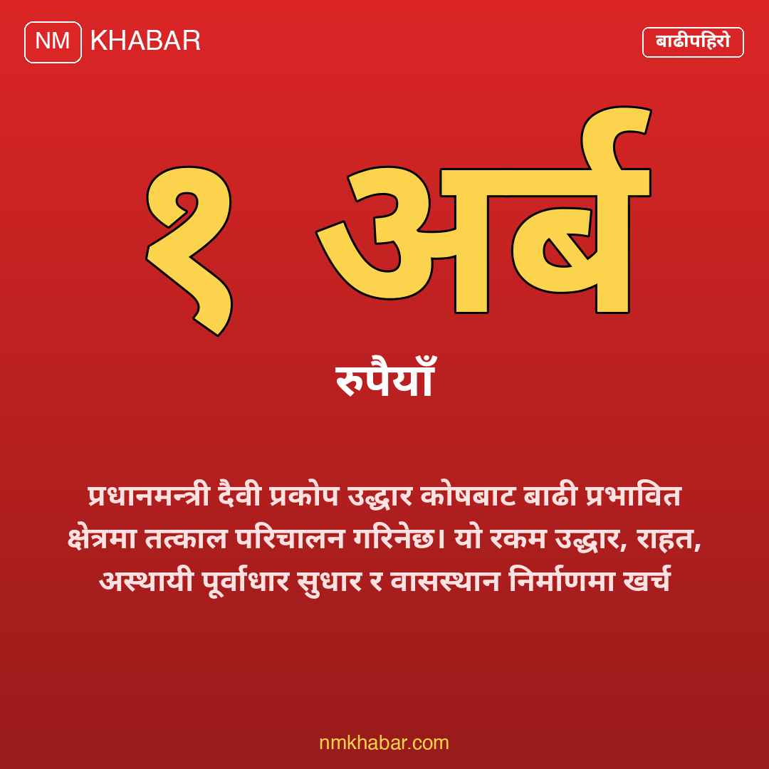 बाढी राहत रकम
